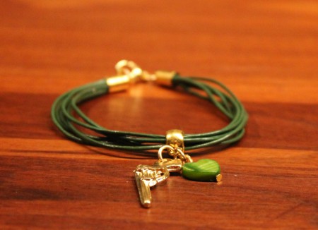 Leren armbandje